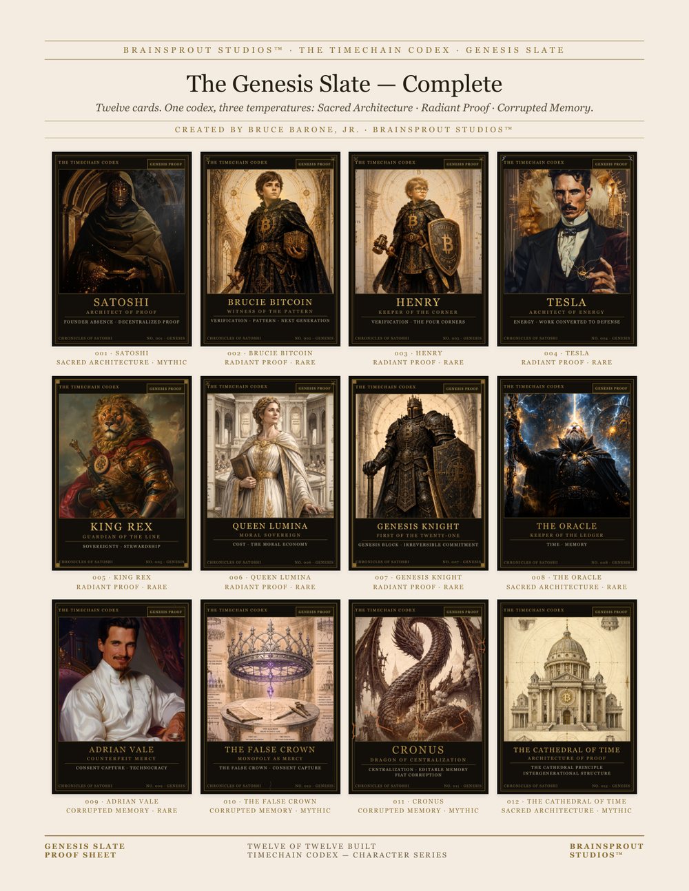 The Genesis Slate — Collector card series