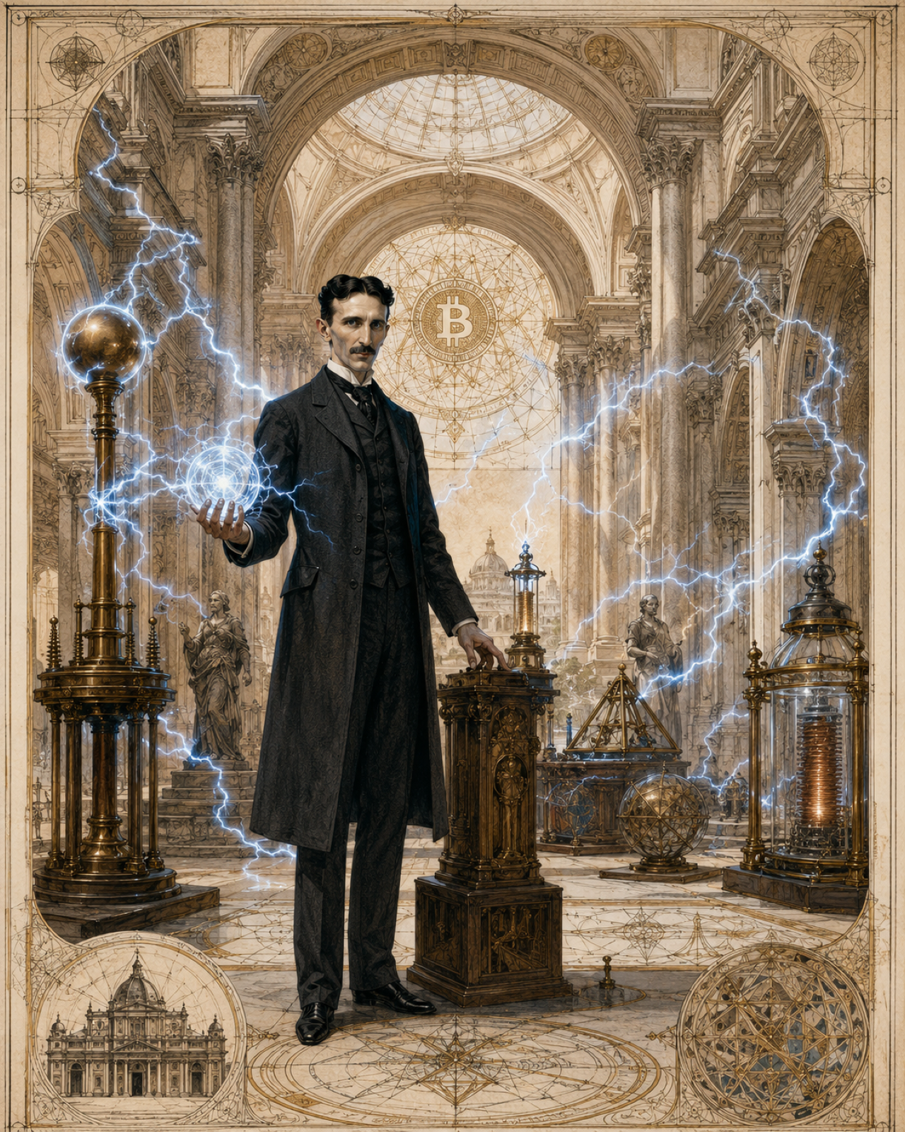 Tesla — The Architect of Energy collector plate